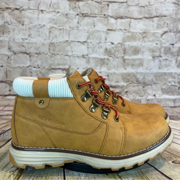 Mishansha Women's Brown High Top Warm Lined Winter Ankle Boots Size 40 (US 9.5) - Picture 9 of 9